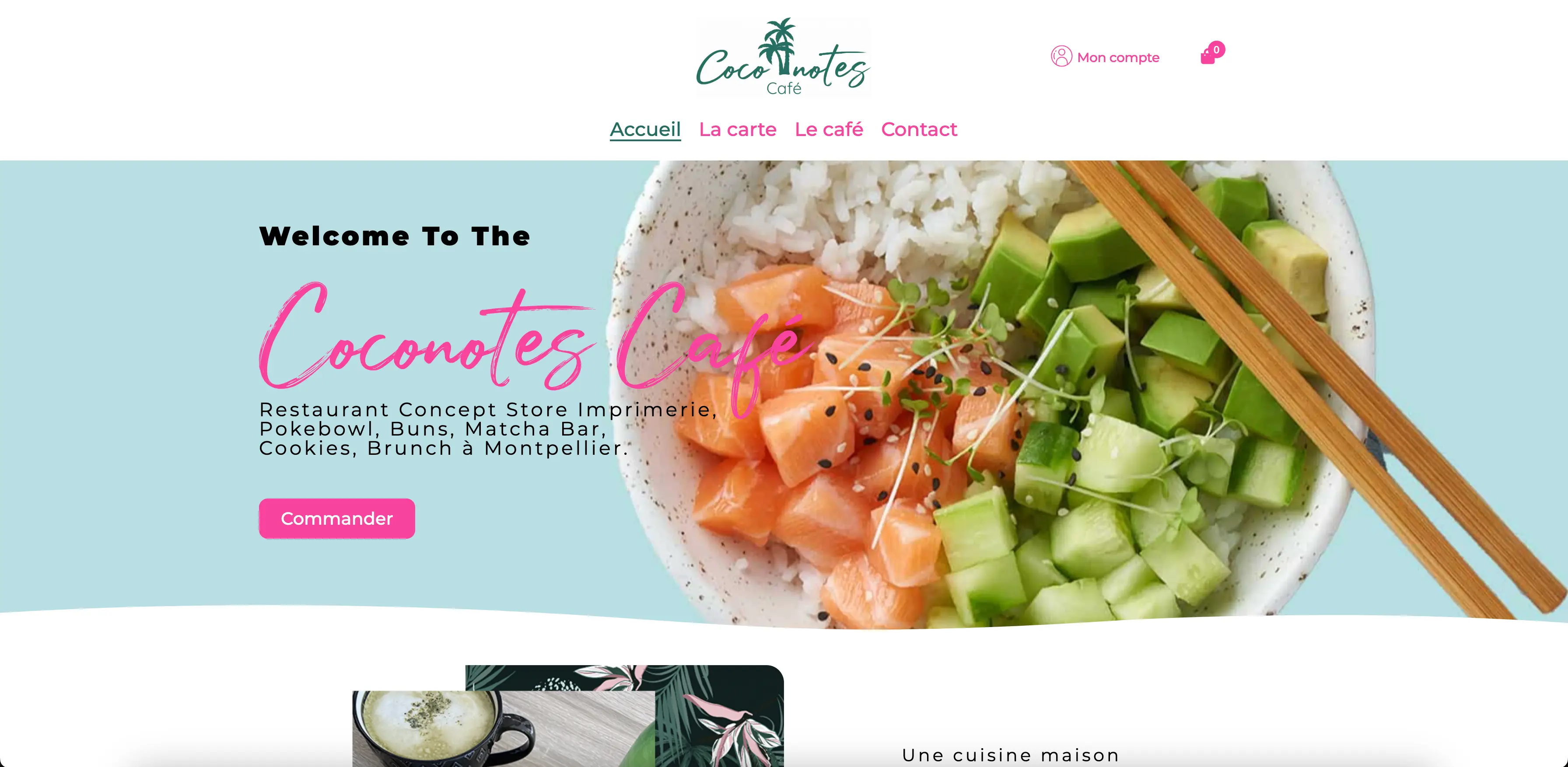 Aperçu du site Coconotes café